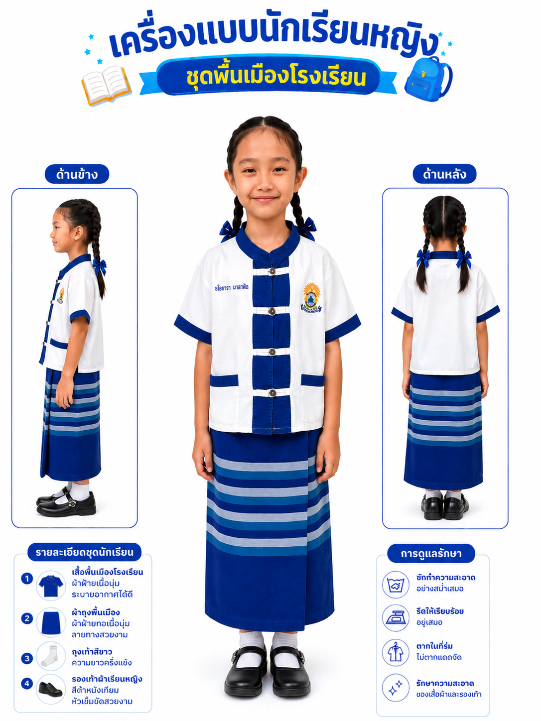 ชุดพื้นเมืองนักเรียนหญิง